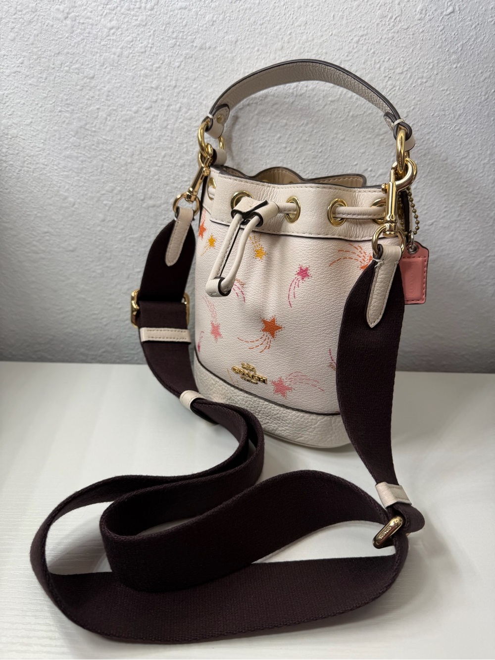 Coach Dempsey Shooting Star Mini Bucket Bag